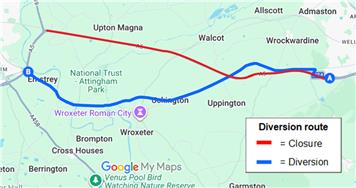 Diversion through Atcham